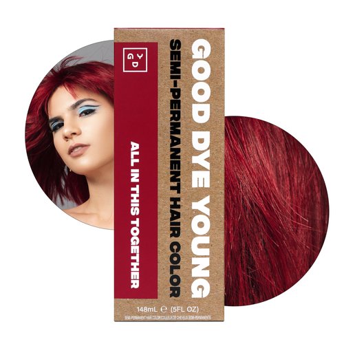 Good Dye Young Semi-Permanent Hair Color, Vegan and Cruelty-Free Red Hair Dye, Last up to 24 Wash...