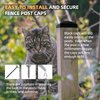 (6-Pack) 4x4 (3 5/8") Fence Post Caps - Made from Black Durable Plastic - Protect Wooden Fence Poles Outdoor in Low Profile