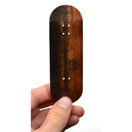 Teak Tuning Prolific Wooden Fingerboard Deck, Two Tone - 34mm x 97mm - Handmade, Pro Shape & Size - Five Plies Wood Veneer - Includes Prolific Foam Tape