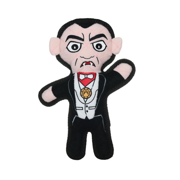 TUFFY - World's Tuffest Soft Dog Toy- Holiday - Dracula- Halloween -Squeakers-Multiple Layers.Made Durable, Strong & Tough.Interactive Play(Tug, Toss & Fetch).Machine Washable & Floats (Regular)