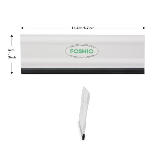 FOSHIO 6 Inch Rubber Squeegee for Kitchens, Glass, Shower and Car Windows, Pack of 3 (White)