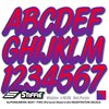STIFFIE Whipline Red/Purple 3" Alpha-Numeric Registration Identification Numbers Stickers Decals for Boats & Personal Watercraft