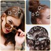 20 PCS Star Hair Clips, Mabor Silver Star Clips Hair Accessories Cute Snap Metal Barrettes Hair Clips Snap Star Hair Accessories for Women Y2K Accessories Silver Metal Hair Clips