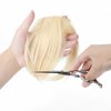 Qunlinta Clip in Bangs Hair Extensions One Piece in Fringe Bangs Hairpiece Synthetic Hair Accessories For Women Bleach Blonde