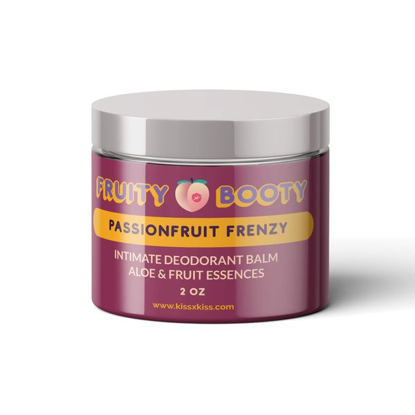 Fruity Booty - Intimate Odor Neutralizing Balm - Immediate Smell Protection for Your Butt, Bikini Zone, Balls, etc. - Natural Leave-On Formula with Aloe & Fruit Essences (Passion Fruit)