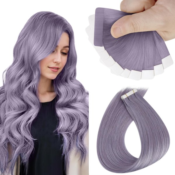 Sunny Hair Tape in Human Hair Extensions Purple Real Hair Tape in Extensions Colored Tape in Natural Hair Extensions Invisible Tape Hair Extensionsr Purple 16inch 10pcs