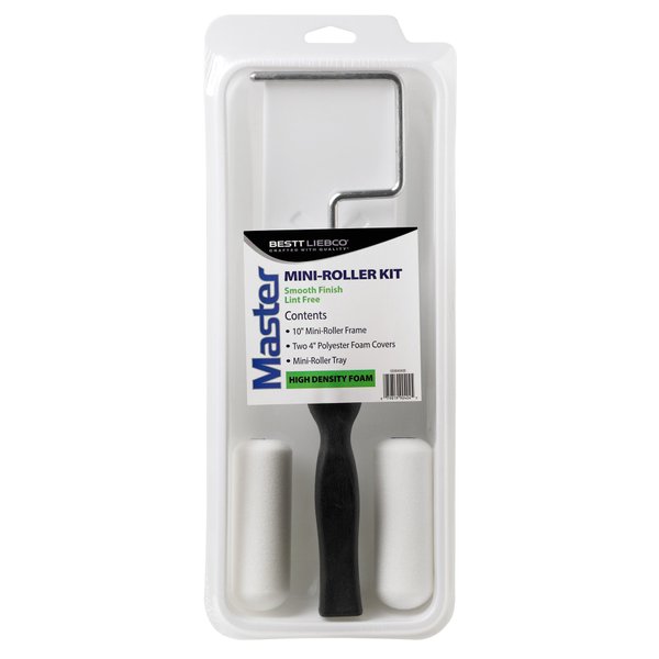 Bestt Liebco Mini Roller Kits 4" Foam 4 Piece Mini Roller Kit