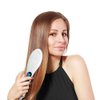Instant Hair Straightner - LED Detangling Hair Brush - Fast Natural Straight Hair Styling (White)