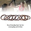 Qooocy Variety Pony Hair Tie Bracelets - 10 Pack Elastic Bands for Thick or Thin Hair, Ponytails, Prevents Breakage, Brown and Black