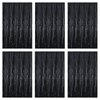 Acuteye Black Foil Fringe Curtain 3.3×8.3FT 6 Packs, Metallic Tinsel Curtains Party Streamers for Birthday Graduation Baby Shower Decoration (6pcs,3.3FT×8.3FT, Black)