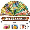 48 PCS Camping Party Favors 24PCS Tattoos Stickers 24PCS Slap Bracelets Wristbands Perfect for Themed Birthday Party Favors Baby Showers or Classroom Rewards Ideal Decor and Gifts for Girls and Boys