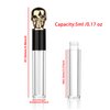 COSIDEA 8pcs Empty Round 5ml 0.17oz skull lip gloss tubes with wand Gold fancy Lipgloss tube containers for lip oil packing