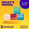 Nudy Rudy Natural Bar Soap | 3 Pack Assorted Organic Shea Butter Soap Bars | Moisturizing Body Soap Bars for Men & Women | No Harsh Ingredients | Oz Vibes Bundle | Bulk Soap | 4.2 oz