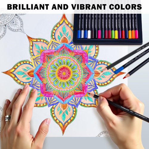 COLORCHIEF Colored Pencils 18 Count Adult Coloring Pencils for Adult Coloring Books Soft Core Coloring Pencils Colored Pencil Set Art Pencils for School Supplies Art Supplies