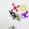 12 Pcs Science Party Centerpiece Sticks, Chemistry Theme Birthday Party Decorations, Mad Science Laboratory Baby Shower Party Decoration Supplies Blue Black Red