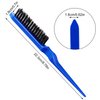 Yaomiao 6 Pcs Nylon Rat Tail Brush Set for Women - Three Row Salon Brushes for Back Combing, Root Volumizing, and Scalp Massage