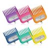 Clipper Guards Set Fits for Most Wahl Clippers and Babyliss FX870, Color Coded Clipper Guides Replacement - 1/16" to 5/16", 6 Piece Set