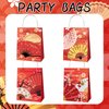 MMBDAMAI 12 Pcs Folding Fans Portable Party Bags Japanese Party Decorations Folding Fans Candy Bags Chocolate Bag Goodie Bags Treat Bags for Chinese Party Decorations Birthday Party Supplies
