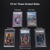GrinOwl Graded Card Sleeves for PSA Slabs, Exact Fit Resealable PSA Slab Sleeves, Compatibile with PSA, CSG, CGC, FGS, FCG Sized Slabs (600 Count)