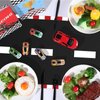 Preboun 6 Pcs Plastic Checkered Table Runner 14 x 108 Inch Racetrack Road Table Runner for Two Fast Car Theme Birthday Racing Party Decor Events Supplies (Black Red White Race Track)