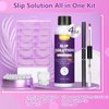 XIFEPFR Poly Gel Slip Solution Kit, 4oz Extension Gel Slip Solution Anti-stick Polygel Solution Liquid with 120pcs Dual Forms Nail Brush Clips Cup for Easy DIY Poly Gel Nail Art, Gifts for Women