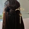 2PCS Metal Flower Hairpins Hair Stick Fork Sticks French Hair Pin Buns Hair Accessories for Women Girls #05