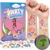 EMOME Mermaid Temporary Tattoos for Kid, Kids Tattoo Stickers for Mermaid Birthday Party Supplies Decorations, Glitter Luminous Temporary Kids Tattoos