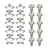 2 Kinds 20 PCS 1.2" Star Hair Clips, Silver Star Snap Y2K Hair Accessories,2000s Small Star Hair Clips, Festival Star Hair Clips Barrettes for Women Girls Styling Birthday Gifts