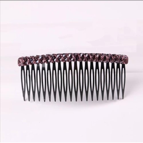 WEGUTECH Hair Clip Vintage Clincher Comb Tool for Thick Thin Curly Hair Stretch & Adjust - Decorative Sturdy & Lightweight - No Pressure or Headaches-Cord w/Bar Closur