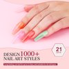 SAVILAND Jelly Gel Nail Polish Set, 30 Colors Translucent Nude Pink Transparent Nail Polish Set with 180 Sheer/Matte/Glossy Effects for Nail Salon DIY Home Christmas Holiday Gift Set