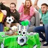 durony 121 Pieces Soccer Party Tableware Set Include Soccer Party Plates and Napkins, Cups, Tablecloth, Forks Soccer Party Supplies for Soccer Party Theme Decoration