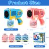 EagleStone 2 Pack Bubble Gun Machine for Kids, Automatic Light Up Bubble Blower with 4 Bottles 10 Bags Refill Solution, Bubble Guns Blaster for Toddlers, Outdoor Toys Gifts, Wedding Easter Party Favor