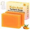 HOYEHOLA Kojic Acid Turmeric Soap Bar - Dark Spot Remover for Face Even Skin Tone, Moisturizing & Nourishing Natural Ingredients 2Pack