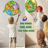 LAFALA Basketball Hoop, 14" Mini Basketball Hoop for Toddler Indoor Play Dart Board for Kids 2 in 1 Toddler Toys Birthday Dinosaur Party Favors Basketball Hoop for Kids 3,4,5 Years Old, Green T-rex