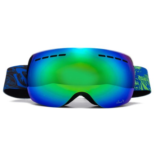 Cloud 9 - Women Ski Snow Goggles Nuclear Adult Anti-Fog Wide Angle Frameless UV400 Snowboarding Skiing Crystal Clear Flash Lens Coating Women Ski Goggle New Model (1 Pair Only, Choose Your Color)