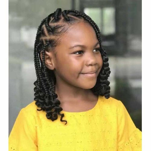 7 Packs Crochet Box Braids Curly Ends 10 Inch, Braid Crochet Hair for Black Women (10 Inch, 2#)