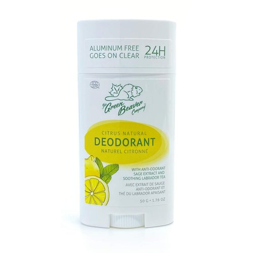 Green Beaver The Company Citrus Natural Aluminum Free Deodorant Stick, 1.76 Oz