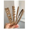 SHENHE Women's 9 PCS Non Slip Plastic Frosted Headband Wide Thin Teeth Comb Hair Band Brown One-Size