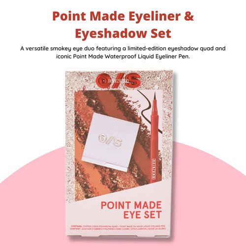 One size by Patrick Starrr Point Made Eyeliner & Eyeshadow Makeup Gift Set: Point Made 24-hr Waterproof Long Lasting Liquid Eyeliner Pen, Copper Cider Eyeshadow Quad Palette…