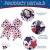 American USA Flag Cheer Bows for Girls,Red White and Blue Patriotic Flag Festival Hair Bow With Elastic Band Hair Accessories (flag b)
