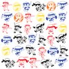 36PCS Ninja Party Favors 24 Tattoos Sticker 12 Stamp Set - Ideal Ninja, Shinobi, Samurai Themed Birthday Decor Supplies Goodie Bag, Classroom Gifts, Cute Rewards for Girls, Baby Shower Prizes