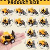 Nunesoke 24PCS Mini Construction Trucks, Construction Vehicles Trucks, Small Construction Toys, Construction Pull Back Vehicles, Construction Party Favors Engineering Vehicles for Boys with Stickers