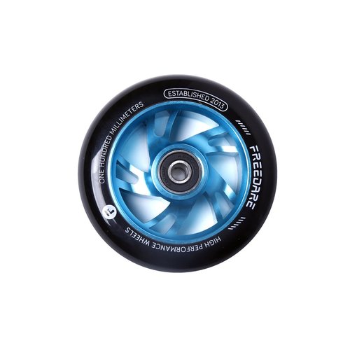 FREEDARE Scooter Wheels 100mm Pro Stunt Scooter Replacement Wheels with ABEC Bearings(Blue, Set of 2)