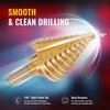 ZELCAN 10 Sizes Titanium Step Drill Bit, 1/4 to 1-3/8 Inches High Speed Steel Drill Cone Bits for Sheet Metal Hole Drilling Cutting, HSS Multi Size Hole Stepped Up Unibit for DIY Lovers Electrician