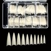 VIVACE Natural Long Stiletto 500pcs Artificial Fake Gel Nail Tips,10 Sizes 28510 For Nail Salon