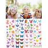 Kid Temporary Tattoos Stickers Christmas Party Favors for Kids 4-8 Kids Fake Tattoos (Butterfly Tattoos-12 piece)