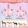 QDAN Dog Toys Soccer Ball with Straps, Puppy Balls Dog Balls for Small Medium Dogs, Dog Water Toys Pool Toys, Puppy Dog Birthday Gifts, Rainbow（6 Inch）
