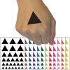 Triangle Solid Temporary Tattoo Water Resistant Fake Body Art Set Collection - Yellow (One Sheet)