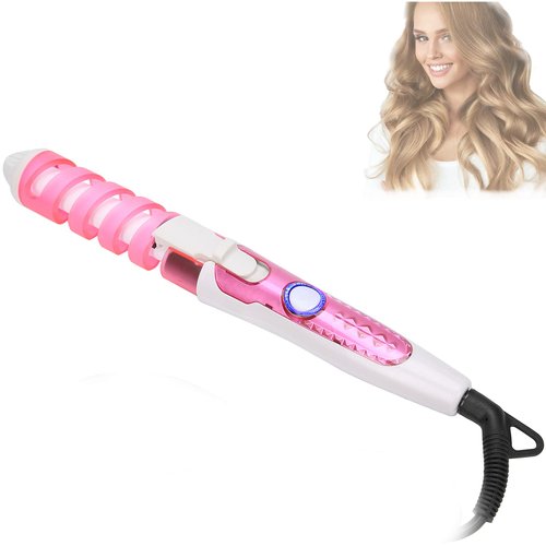 Hair Styling Curler Wand Hair Curler Wavy Hair Curling Iron,Mini Spiral Hair Curler Rotating Air Curler Anti‑Scald Automatic Constant Temperature Hair Care(US)