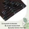 Clip in Hair Extensions Human Hair Full Head 8 Pieces 18 Clips 100% Real Silky Human Hair 20"-105g Dark Brown (#2)